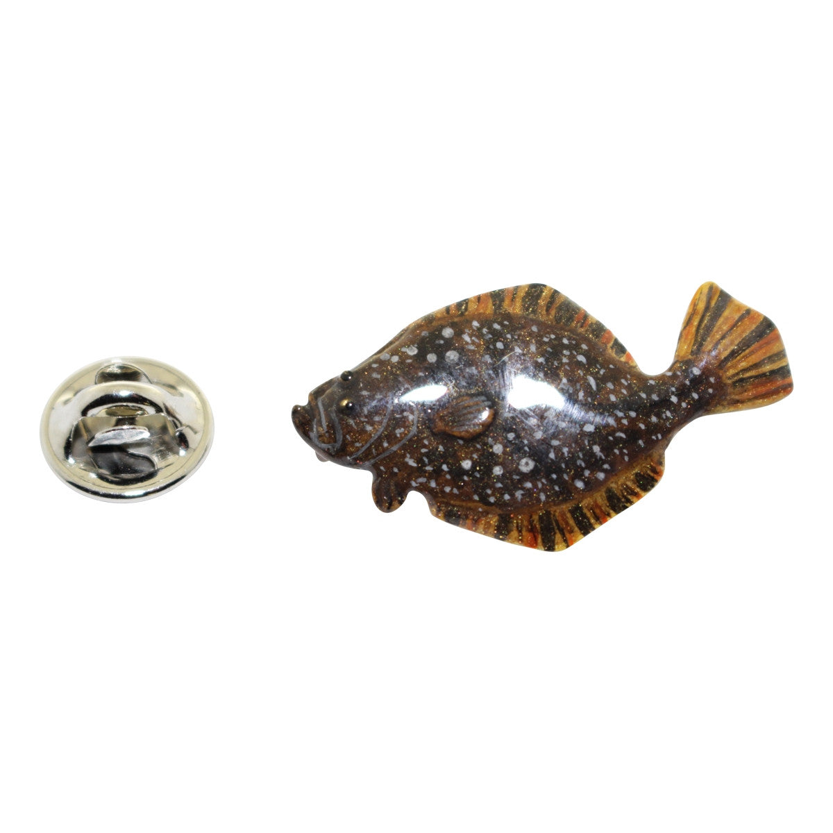 Fluke Pin ~ Hand Painted ~ Lapel Pin ~ Hand Painted Lapel Pin ~ Sarah's Treats & Treasures